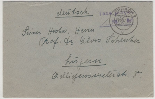 All.Bes. - Lörrach 1947, Txe percue ..RM..Rpf., L2 a. Brief i.d. SCHWEIZ