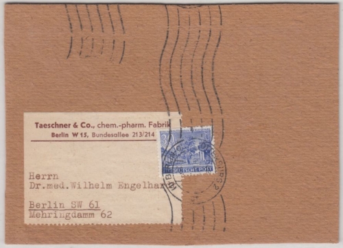 Berlin - 30 Pfg. Bauten, Ortsbrief-Vorderseite (bis 500 gr) Berlin 1951