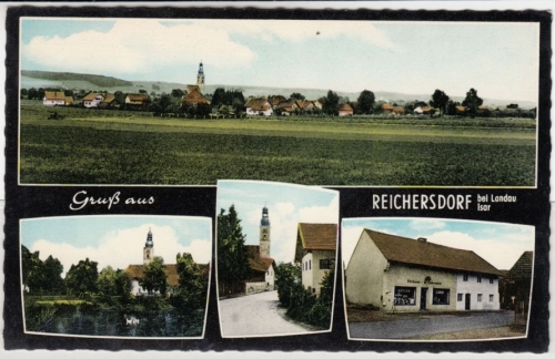 Bayern - Reichersdorf b. Landau, farb. Mehrbild-Fotokarte ungelaufen (ca. 1960)