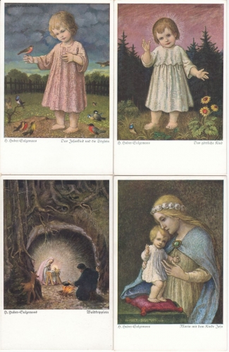 Bayern - Hans Huber Sulzemoos, 6 farb. Künstlerkarten/Weihnachten ca. 1930/35