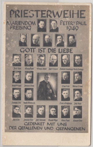 Bayern - Freising, Priesterweihe 1949 sw-Foto/Postkartenformat ungelaufen