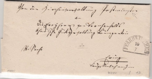 Bayern - Pfarrkirchen 19/7 (1860), HKS a. Kirchensache v. Postmünster n. Ering