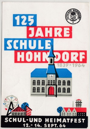 Sachsen - Hohndorf 125 Jahre Schule, Sonderkarte/Postkutschen-Post 1964