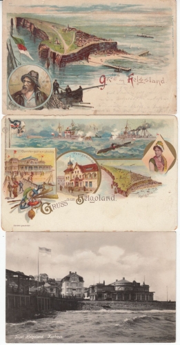 Schleswig-Holstein - Helgoland 6 alte Ansichtskarten u.a. 2 Lithos ca. 1895/1926