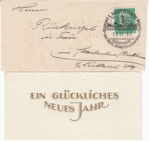DR - Lauterbach (Württ.) Gedächtnishaus Handwerbestpl. Drucksachenbriefchen 1931