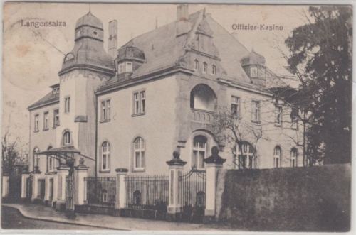 Thüringen - Langensalza, Offizier-Kasino, sw-AK gelaufen 1909