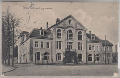 Thüringen - Langensalza, Schützenhaus, sw-AK gelaufen 1911