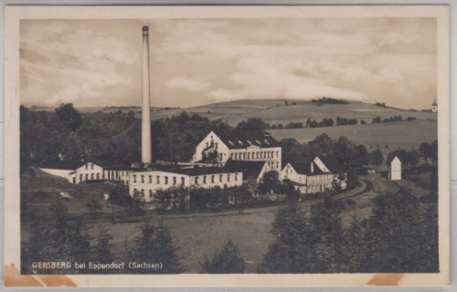 Sachsen - Gersberg b. Eppendorf (Baumwollspinnerei), sw-Fotokarte gelaufen 1940