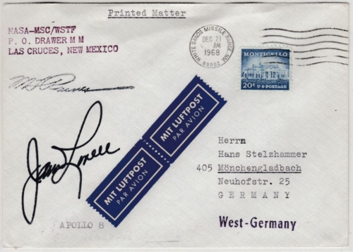 USA - White Sands Missle Range Apollo 8, Lupo-Drucksache n. Mönchengladbach 1968