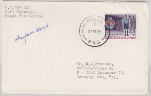Papua New Guinea - 10 T. Constabulary, Brief Wewak 2 - Hannover 1979
