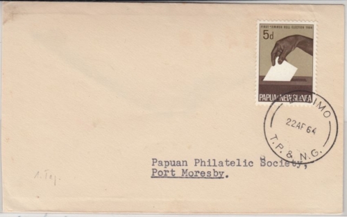 Papua New Guinea - 5 P. Election, Brief Balimo - Port Moresby 1964