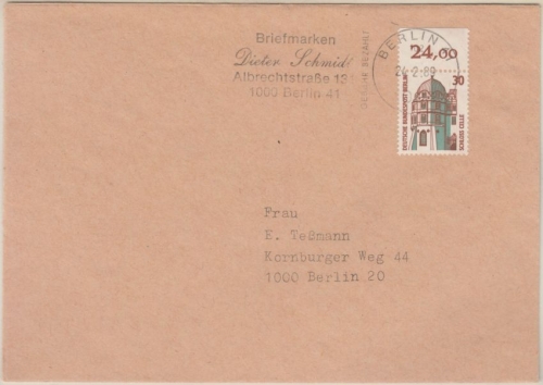 Berlin - 130 Pfg. B&S Oberrand, Orts-Drucksache Berlin 1989