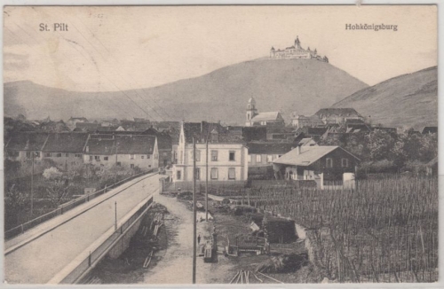 Frankreich - Elsass St. Pilt/St. Hippolyte, sw-AK gelaufen/Feldpost 1914