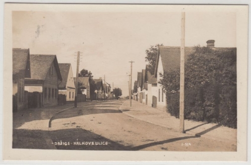 Tschechien/Mähren - Dačice Datschitz Straßenansicht sw-Fotokarte gelaufen 1927