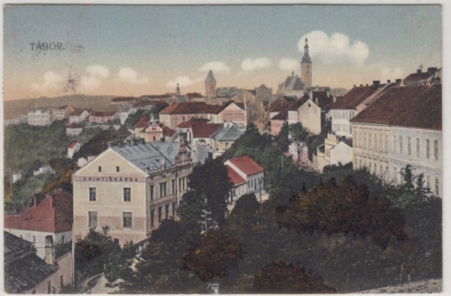 Tschechien/Böhmen - Tábor Tabor, farb. Ortsansicht gelaufen 1917