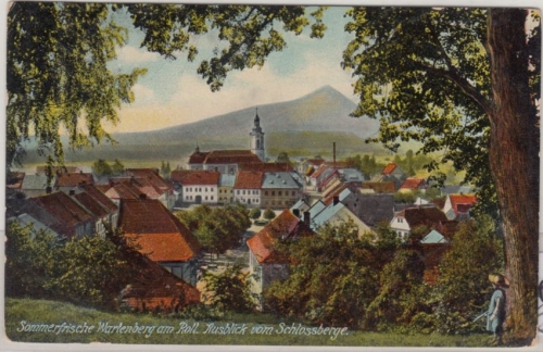 Tschechien/Böhmen - Stráž pod Ralskem Wartenberg a. Roll farb. AK gelaufen 1912