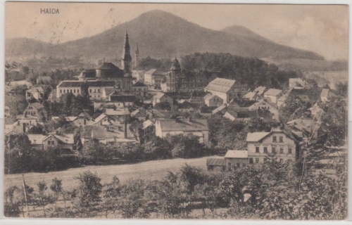 Tschechien/Böhmen - Haida, sw-Ortsansicht gelaufen 1914