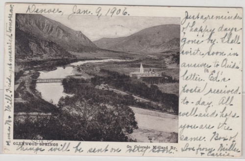 USA - Glenwood Springs Colorado, sw-Ortsansicht gelaufen 1906