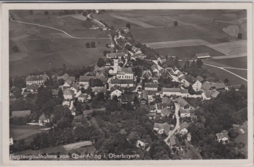 Bayern - Ober-Alting Flugzeugaufnahme sw-Fotokarte gelaufen Seefeld 1939