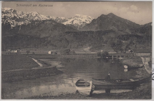 Bayern - Schlehdorf Partie a. Kochelsee, sw-AK ungelaufen/beschrieben ca. 1915