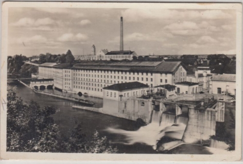 Bayern - Kempten Spinnerei u. Weberei Kottern, sw-Fotokarte gelaufen 1936