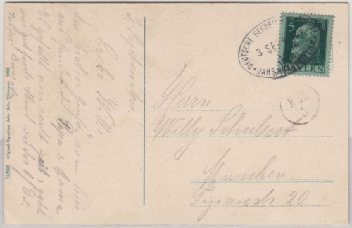 Bayern - Kelheim Jahrhundertfeier 1913, SST a. AK Befreiungshalle n. München