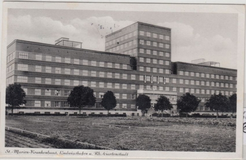 Rheinland-Pfalz - Ludwigshafen-Gartenstadt, St. Marien-Krankenhaus sw-AK 1950