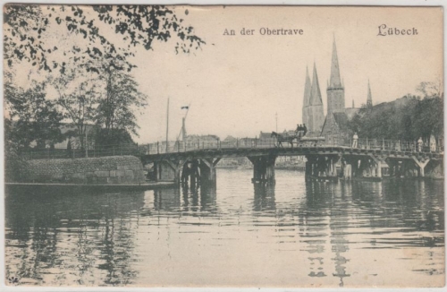 Schleswig-Holstein - Lübeck An der Obertrave, sw-AK ca. 1910