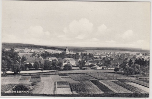 Nordrhein-Westfalen - Breneken Ortsansicht, sw-Fotokarte ungelaufen ca. 1955/60