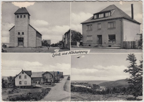 Rheinland-Pfalz - Höchstberg, sw-Mehrbild-Fotokarte, gelaufen 1960