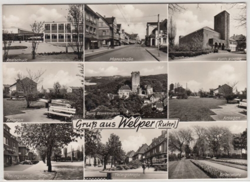 Nordrhein-Westfalen - Welper Ruhr (Hattingen), sw-Mehrbild-Fotokarte 1972