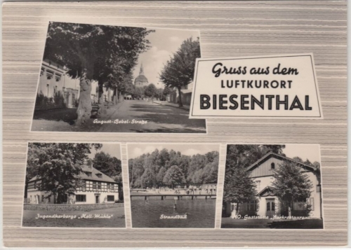 Brandenburg - Biesenthal, sw-Mehrbild-Fotokarte gelaufen 1964