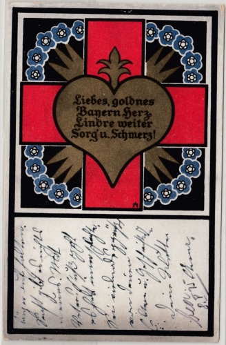 Bayern - München 1915, Offizielle Postkarte Rotes Kreuz/Orts-Sammel-Komitee