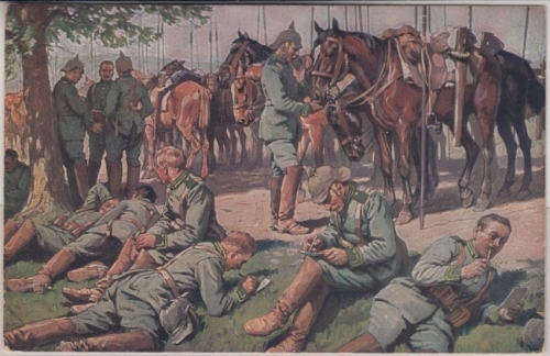 DR - Wohlfahrts-AK Rotes Kreuz "Der Verband", gelaufen 1916