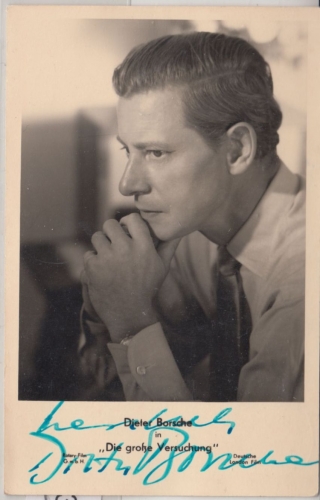 Schauspieler - Dieter Borsche, sw-Portraitkarte mit eigenh. Autogramm ca. 1935