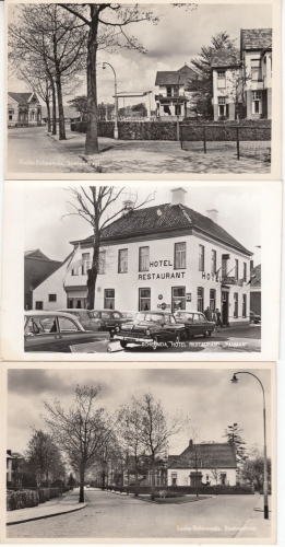 Niederlande - Scheemda, 3 sw-Fotokarten (Straßenansichten) ungelaufen ca. 1950
