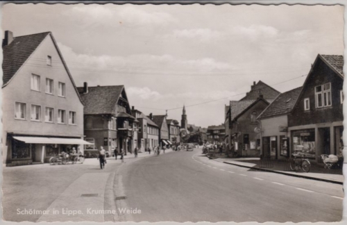 Nordrhein-Westfalen - Schötmar Krumme Weide sw-Fotokarte gelaufen 1965