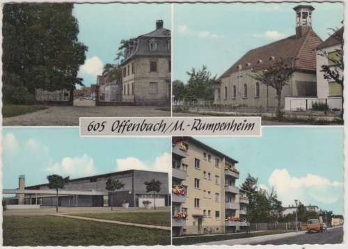 Hessen - Offenbach Rumpenheim, farb. Mehrbild-AK gelaufen ca. 1970