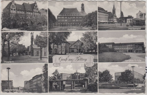Nordrhein-Westfalen - Bottrop sw-Mehrbild-Fotokarte gelaufen 1961