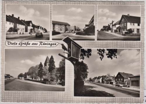 Niedersachsen - Rüningen sw-Mehrbild-Fotokartengelaufen 1972