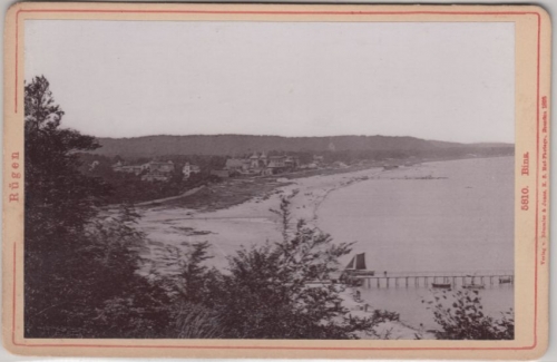 Mecklenburg-Vorpommern - Binz a. Rügen, sw-Foto a. Karton ca. 1880/90