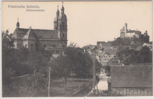Bayern - Gössweinstein, Ortsansicht, sw-AK ungelaufen ca. 1910