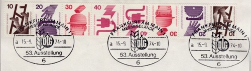 BRD - Unfallverhütung, 8er-Zusammendruck-Streifen ex MHB18 gestpl. 1974