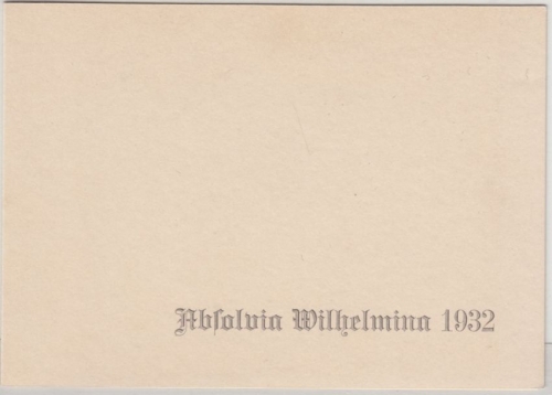 Bayern - München Absolvia Wilhelmina 1932, Einladungskarte Tanzkurs ca. 1930/35