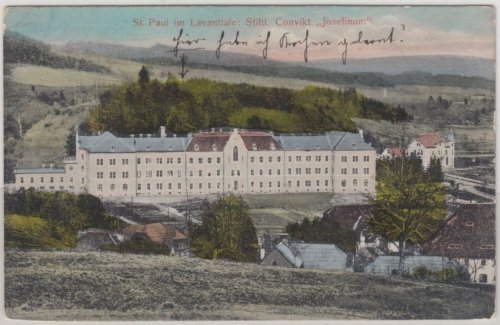 Österreich/Steiermark - St. Paul Lanvanttal Sift Convict Josefinum farb. AK 1912