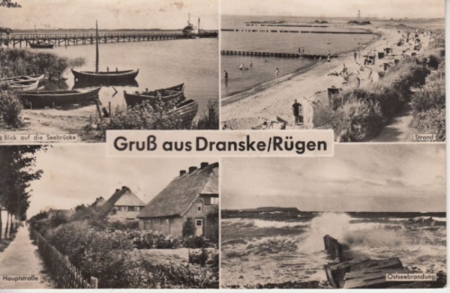 Mecklenburg-Vorpommern - Dranske Rügen Mehrbild-Fotokarte gelaufen 1963