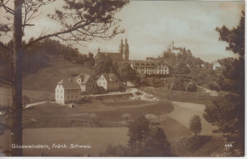 Bayern - Gößweinstein Ortsansicht Teilansicht sw-Fotokarte gelaufen 1928