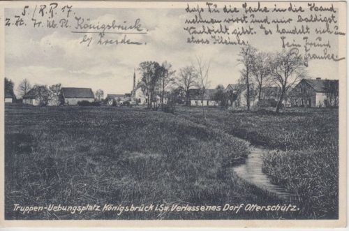 Sachsen - Otterschütz Truppen-Übungsplatz Königsbrück Ortsansicht sw-AK 1929