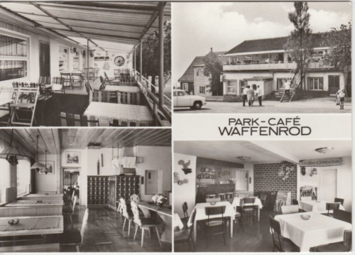 Thüringen - Waffenrod Parkcafe sw-Mehrbild-Fotokarte ungelaufen ca. 1960/70