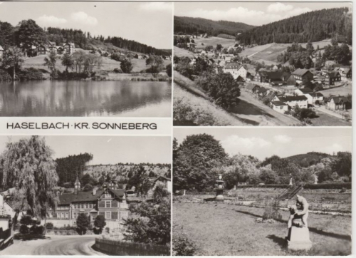 Thüringen - Haselbach Kr. Sonneberg sw-Mehrbild-Fotokarte beschrieben dat. 1980